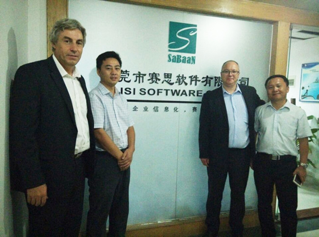 热烈欢迎法国Topsolid软件公司高层来赛思软件参观考察